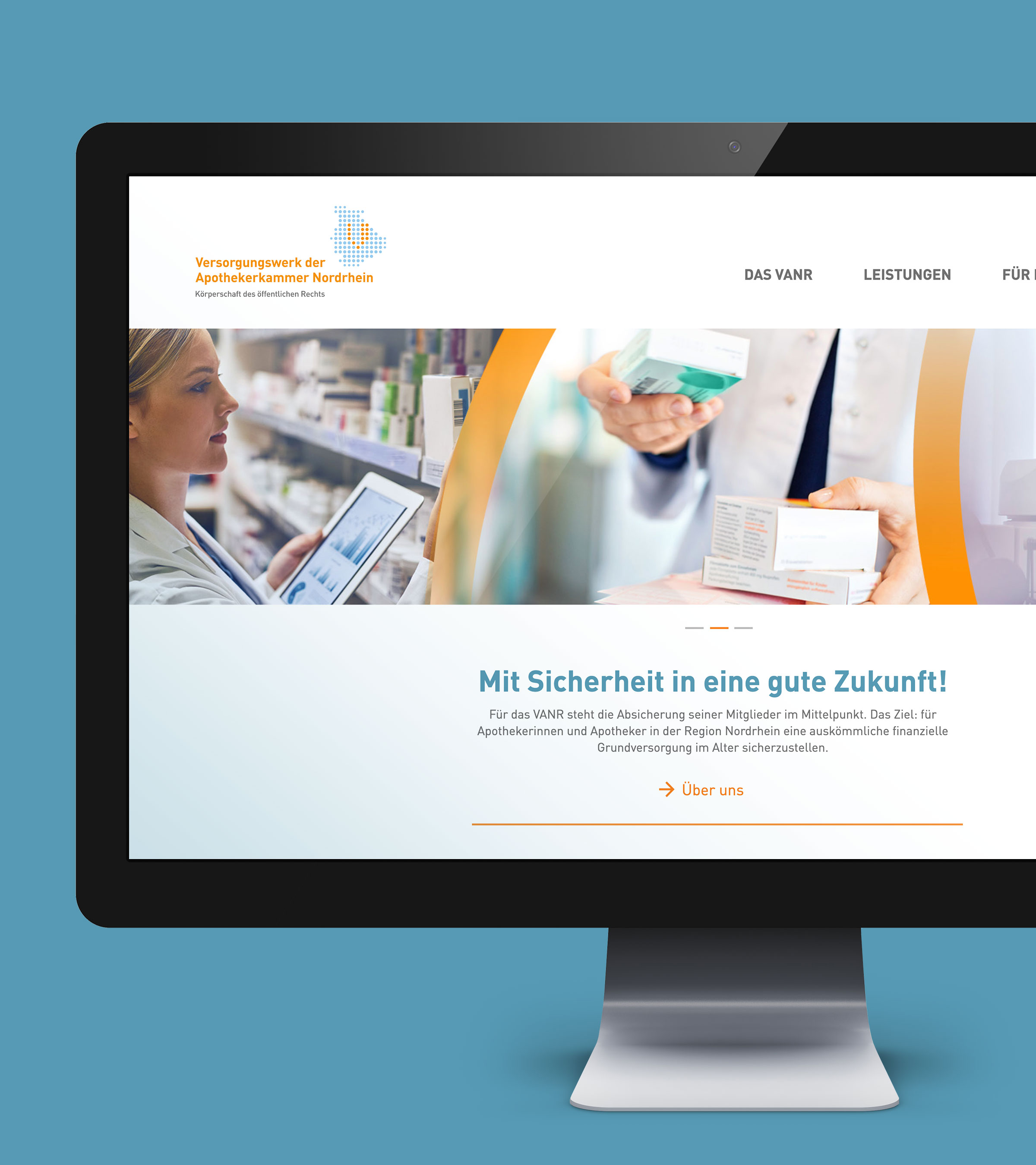 Website Versorgungswerk der Apotheker Nordrhein (VANR)